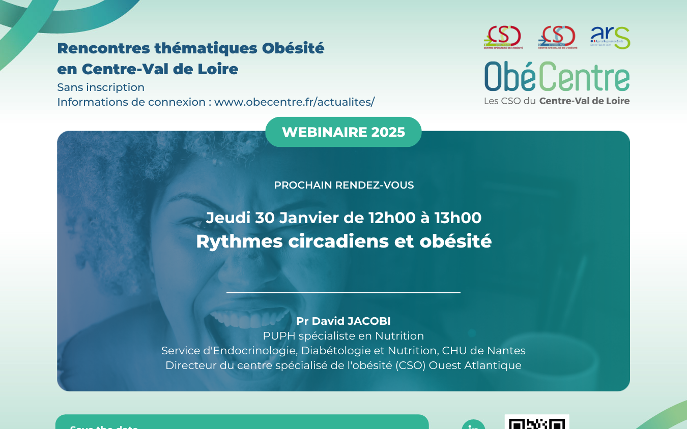 Webinaire 30/01/2025 – Rythmes circadiens et obésité